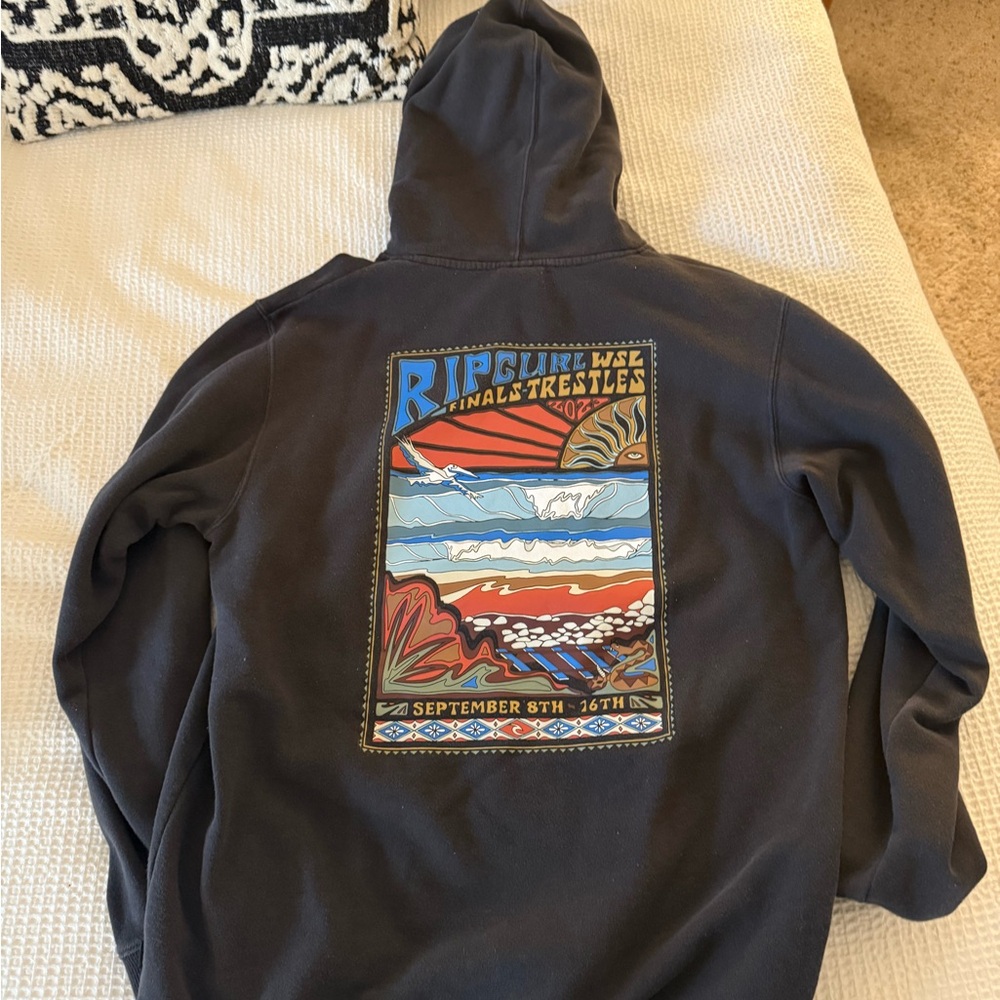 Rip Curl Navy Hoodie with Vibrant Graphic